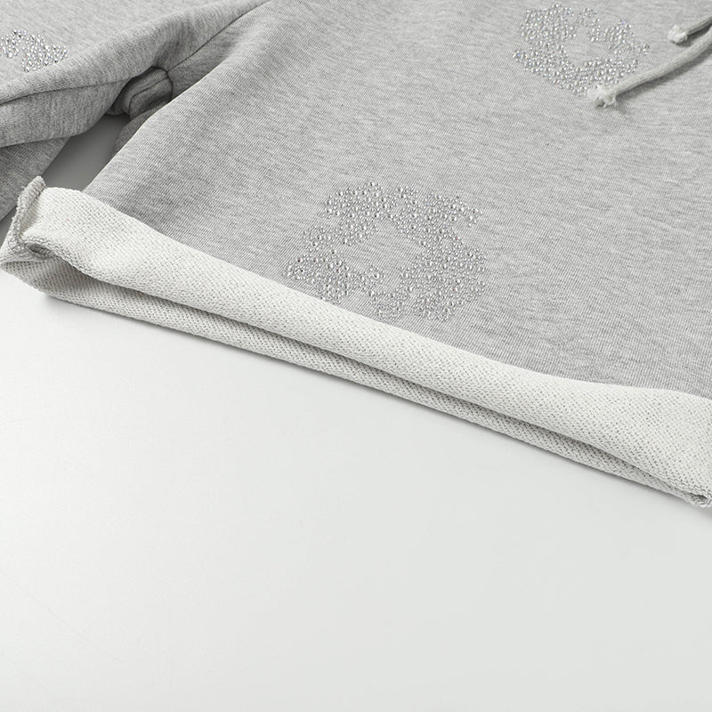 Denim Tears T-shirt & Shorts 2 Piece Set Rhinestones