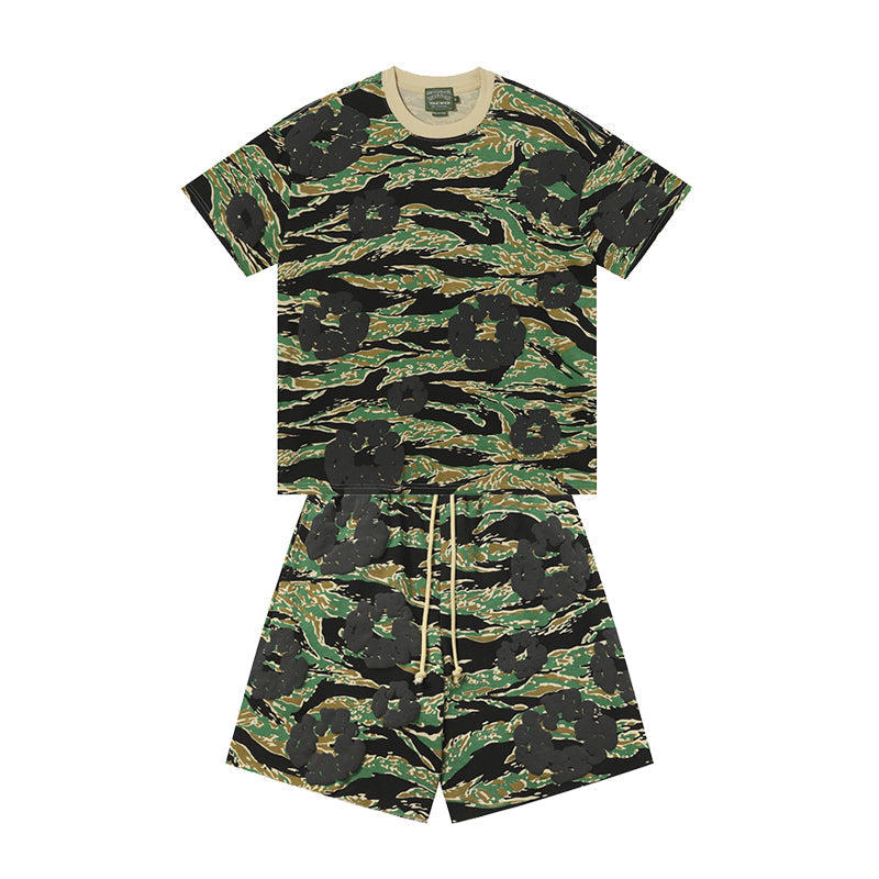 Denim Tears T-shirt & Shorts 2 Piece Set Camouflage