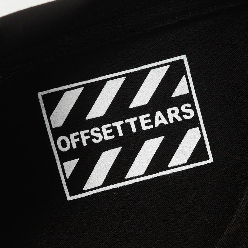 Denim Tears T-shirts Flame Wood Cotton Printed Loose Short Sleeve T-shirt