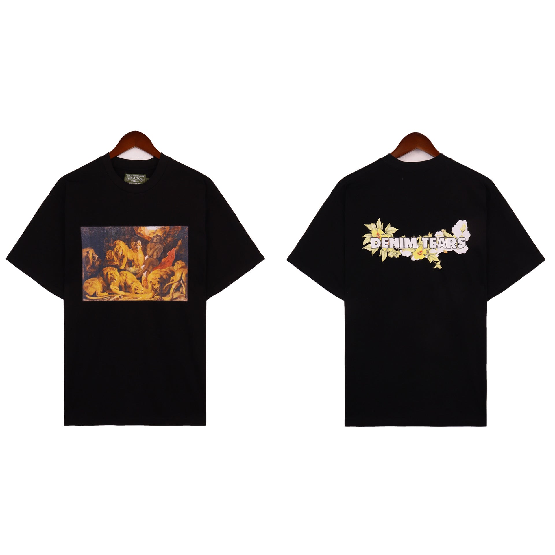 Denim Tears T-shirts Letter Portrait Short Sleeve T-Shirt